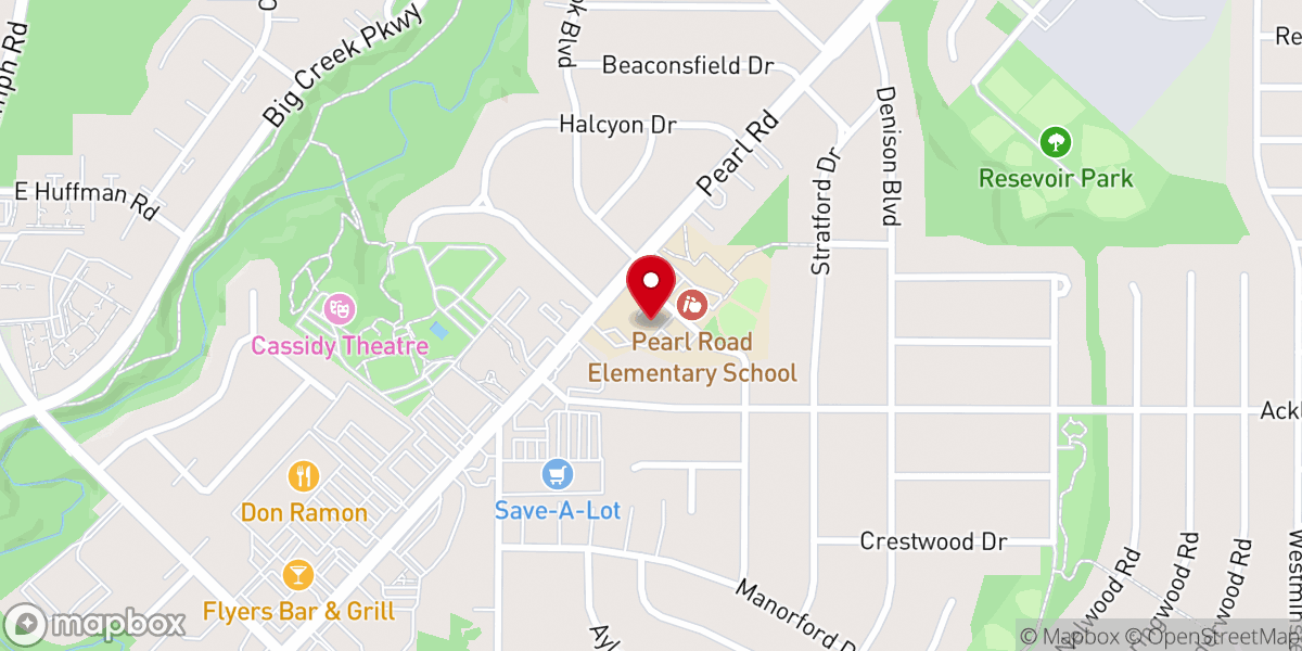 Map showing location of Parma South Presbyterian Church