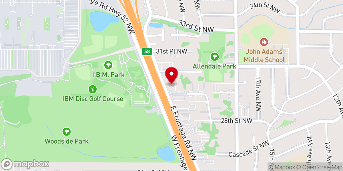Map showing location of Homestead Church
