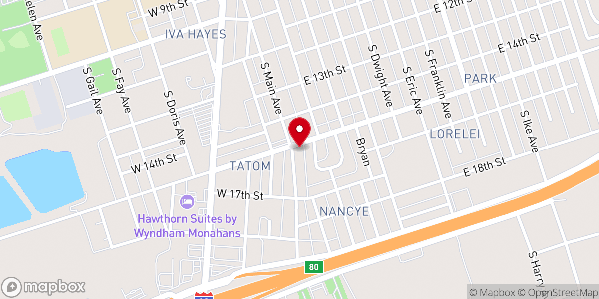 Map showing location of St Paul Lutheran Church