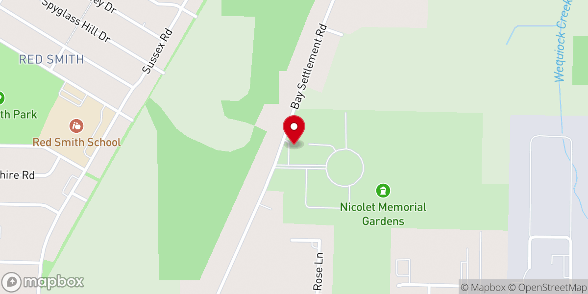 Map showing location of Good Shepherd Mausoleum