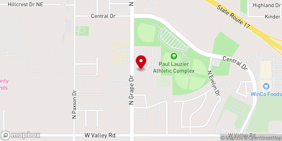 Map showing location of Mundo de Fe Moses Lake