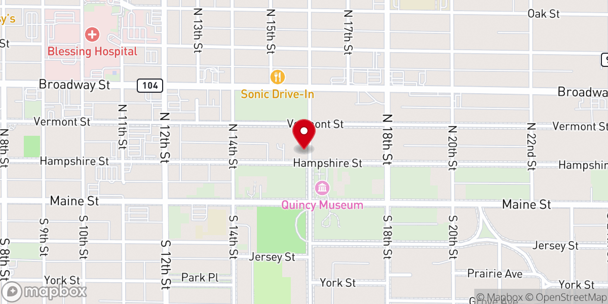Map showing location of Unitarian Church
