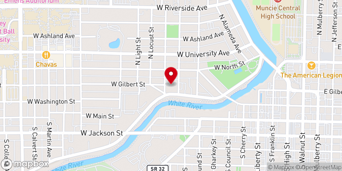 Map showing location of Holy Trinity Lutheran Church