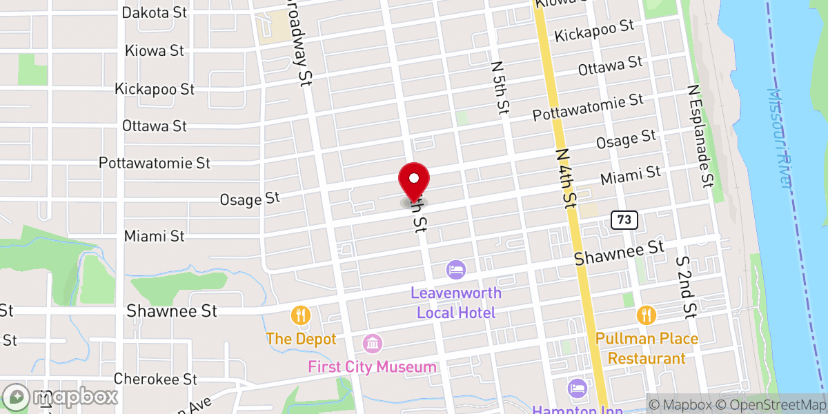 Map showing location of St Paul Lutheran Church & School