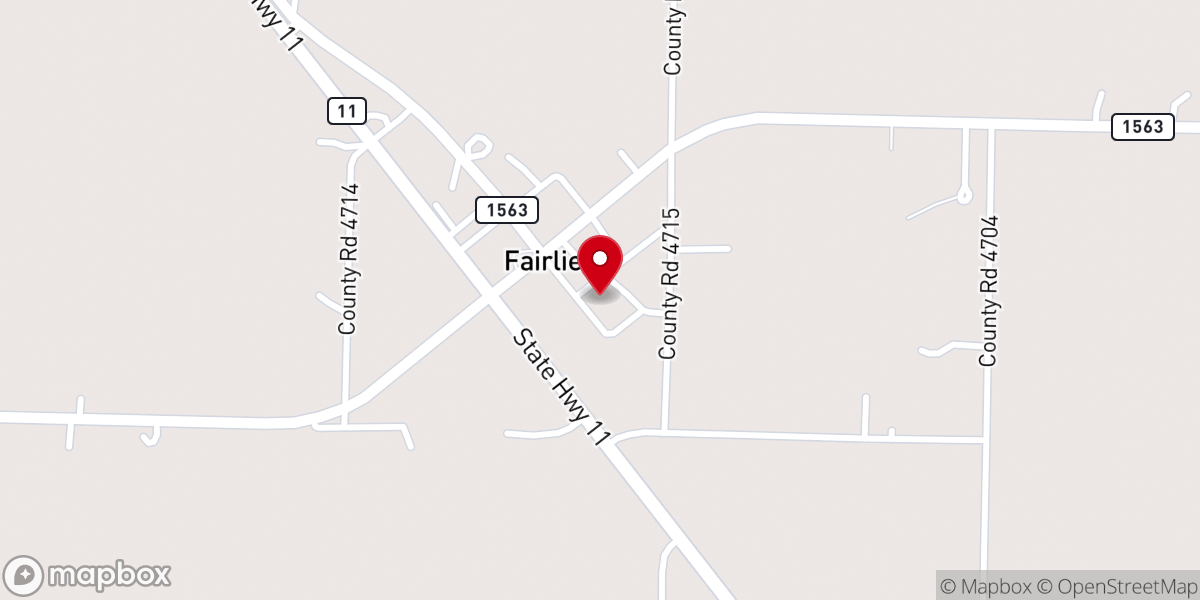 Map showing location of Fairlie Baptist Church