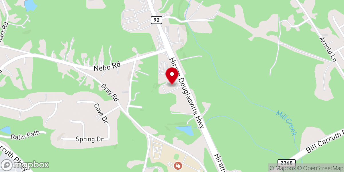 Map showing location of Poplar Springs Baptist Church