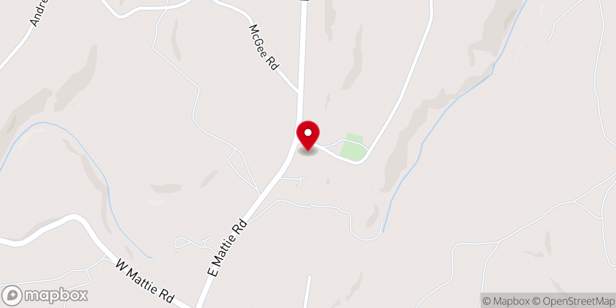 Map showing location of Mount Pleasant Church