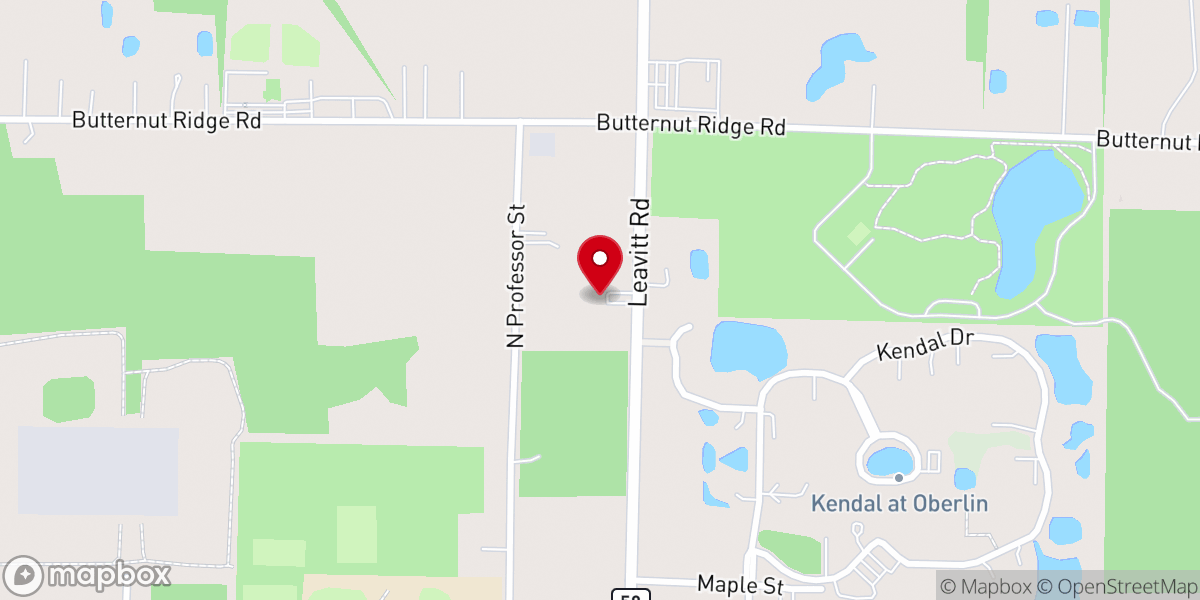 Map showing location of Green Pastures Baptist Church