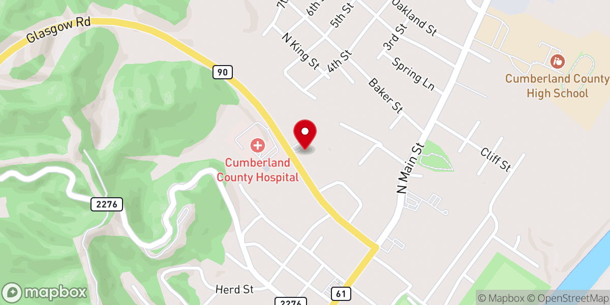 Map showing location of Holy Cross Catholic Church