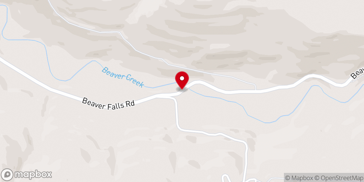 Map showing location of Church at Beaver Creek