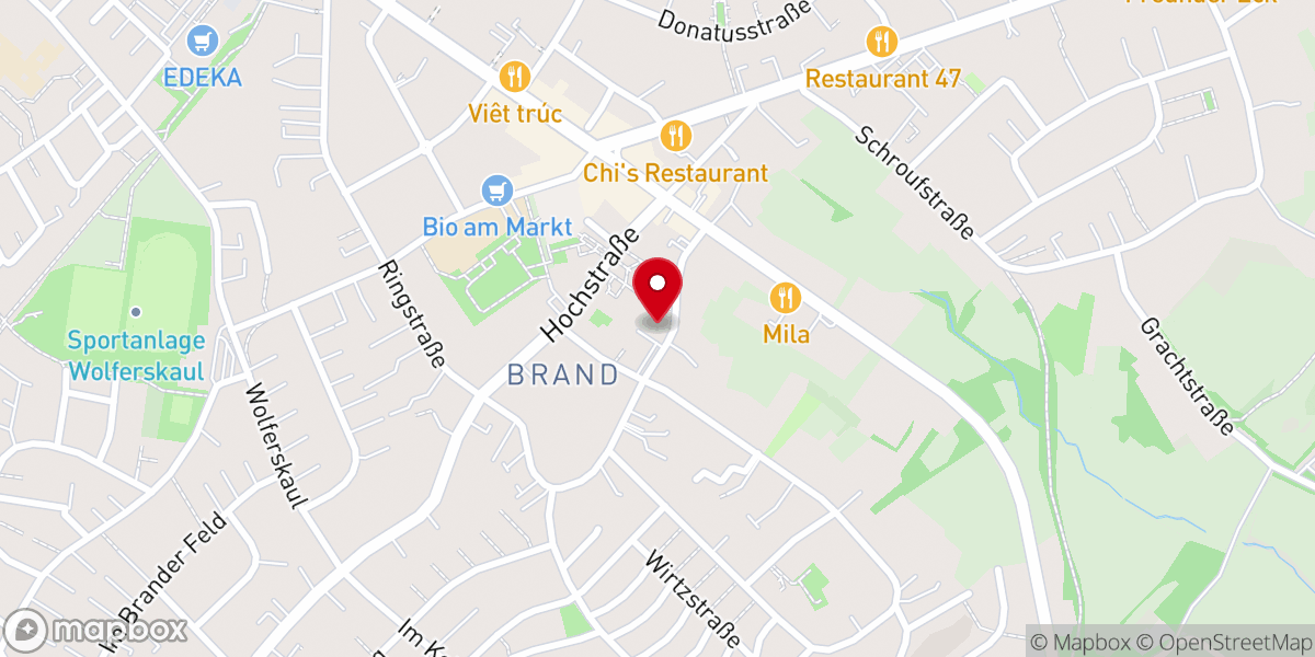 Map showing location of Pfarrbüro St. Donatus