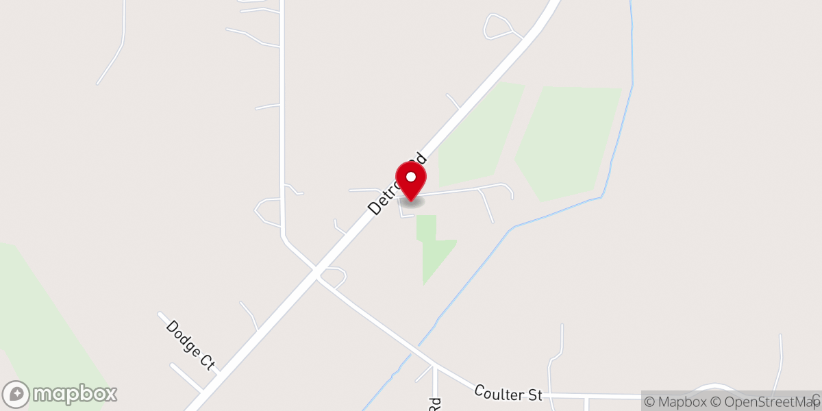Map showing location of Coulter's Chapel Church of God