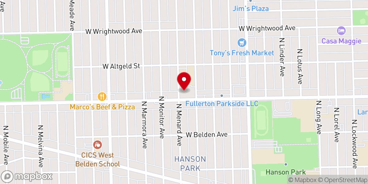 Map showing location of Saint James Roman Catholic Church