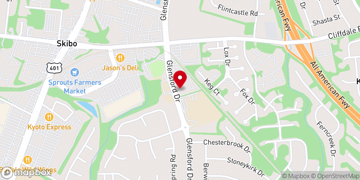 Map showing location of Berean Baptist Church