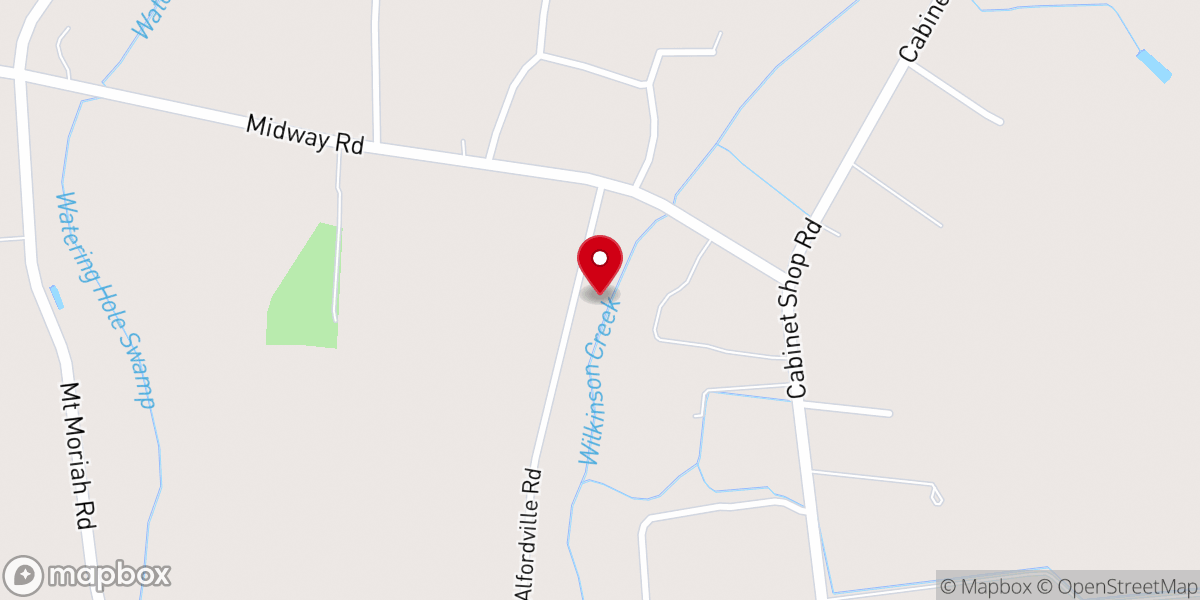 Map showing location of new life community church