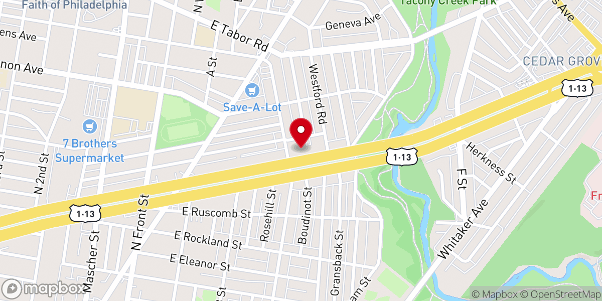 Map showing location of Saint Ambrose Church