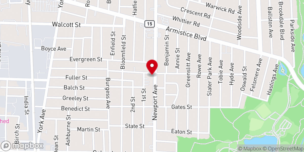 Map showing location of St Matthew Trinity Lutheran