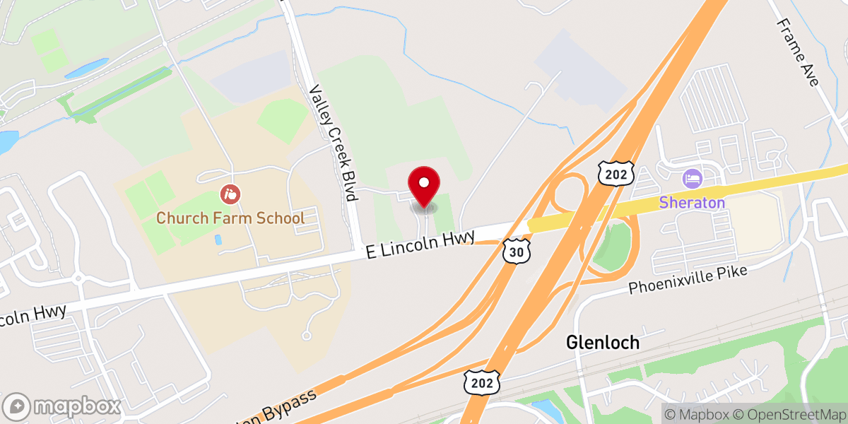Map showing location of St. Paul Episcopal Church
