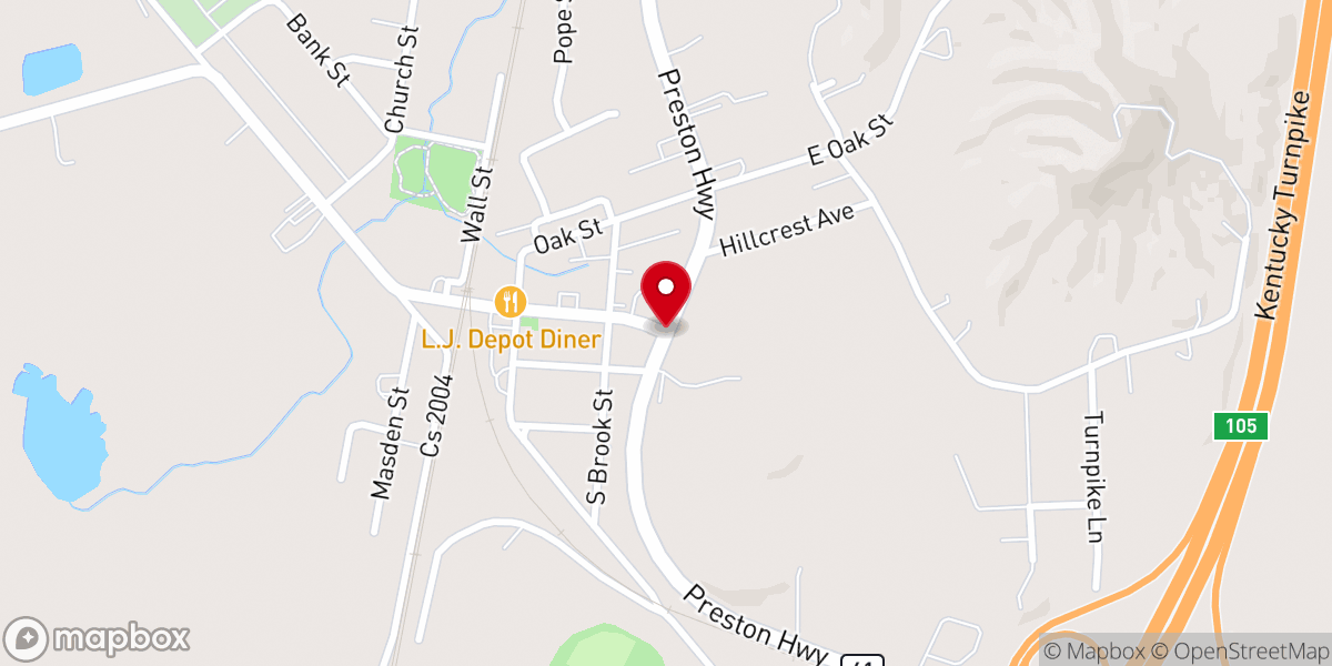 Map showing location of Lebanon Junction
