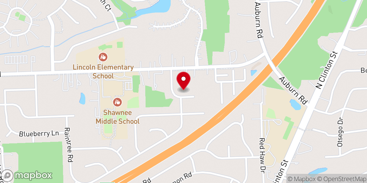 Map showing location of Northside Church of Christ Inc