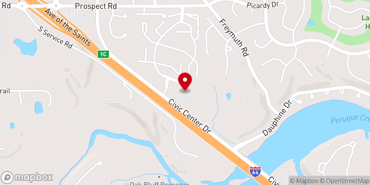 Map showing location of Living Lord Lutheran Church