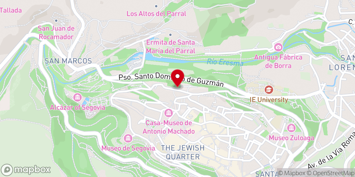 Map showing location of Capilla en ruinas del antiguo Hospital de Convalecientes