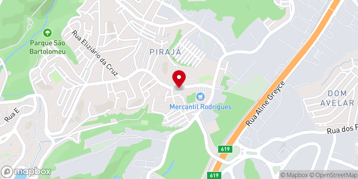 Map showing location of Primeira Igreja Batista de Pirajá