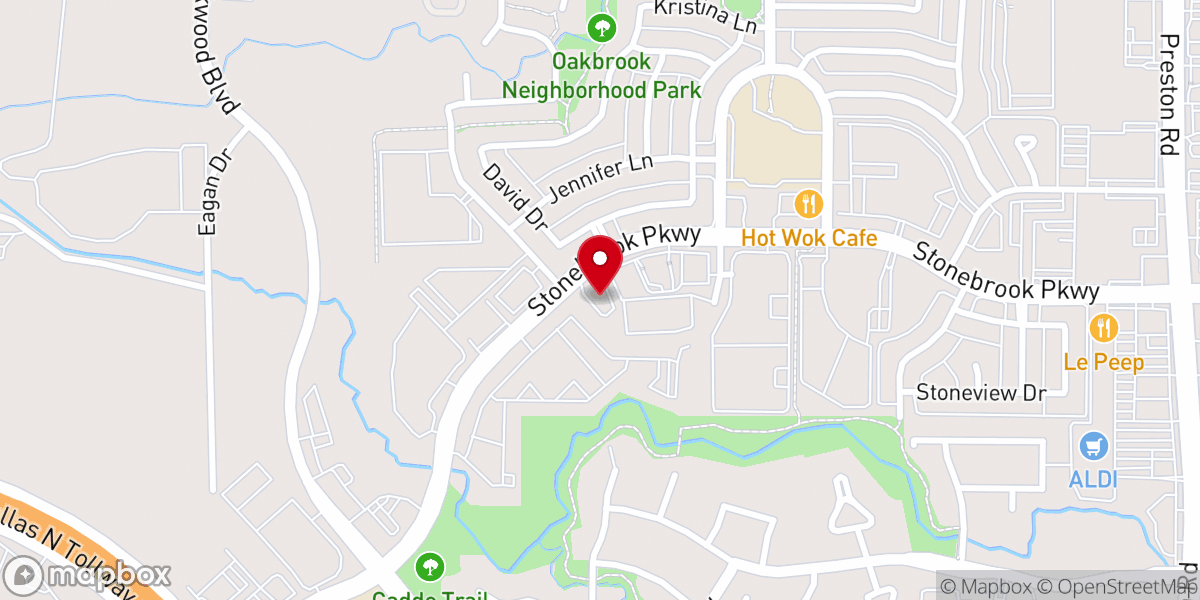 Map showing location of Metro Church of God, Frisco Campus