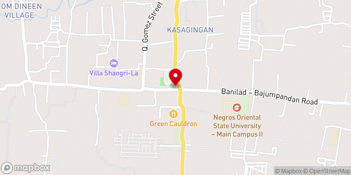Map showing location of Dumaguete City Alliance Church