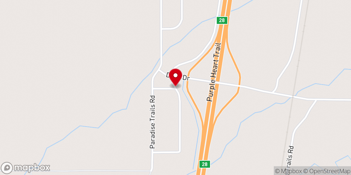 Map showing location of Flying J Travel Center