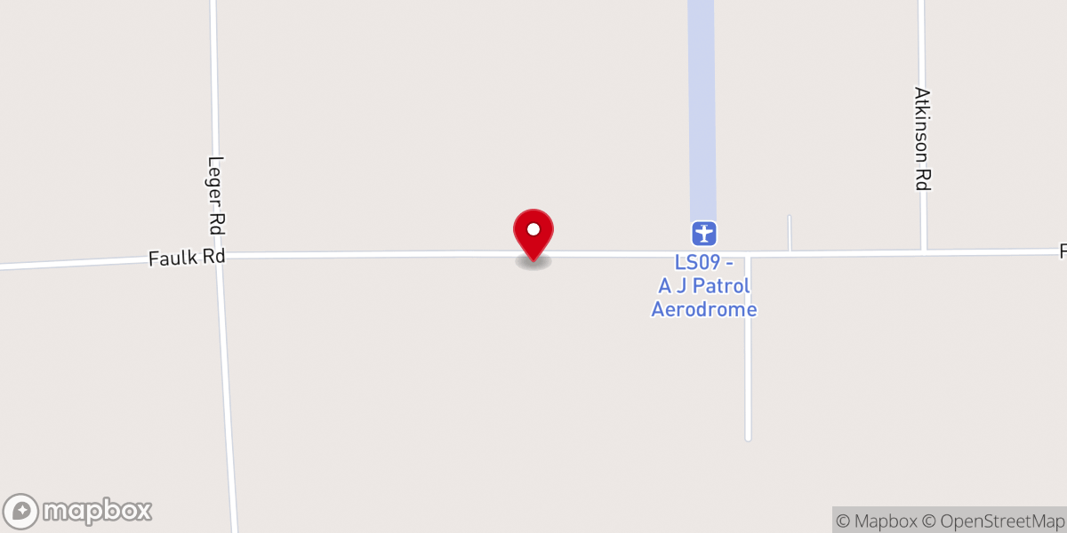 Map showing location of Hebron Church