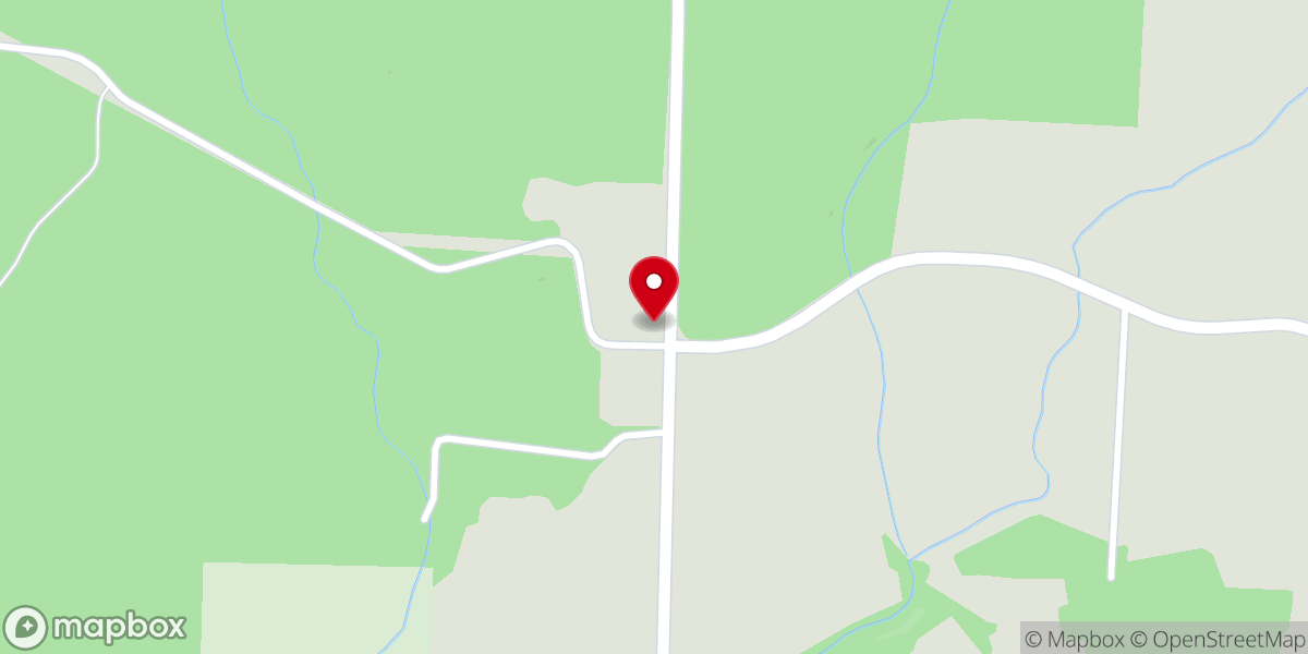 Map showing location of Oak Grove Baptist Church