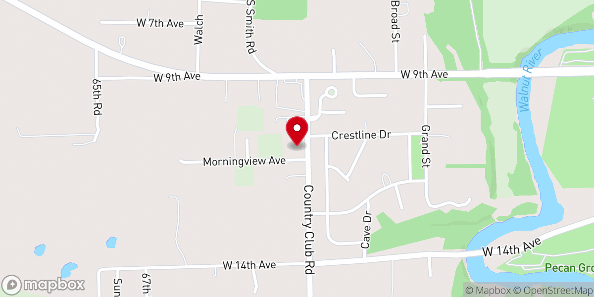 Map showing location of Winfield Church of Christ