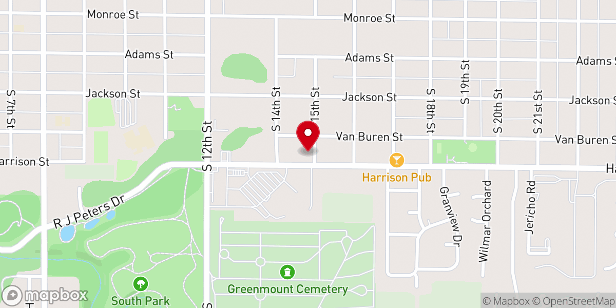 Map showing location of First Southern Baptist Church