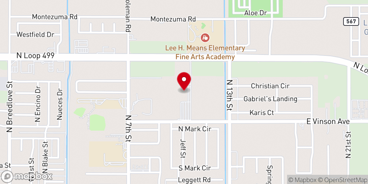 Map showing location of Christian Fellowship Church