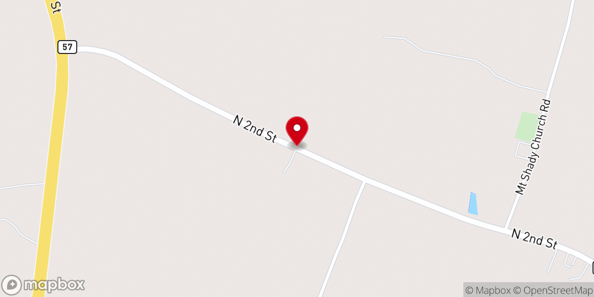 Map showing location of Rock Worship Center Parsonage