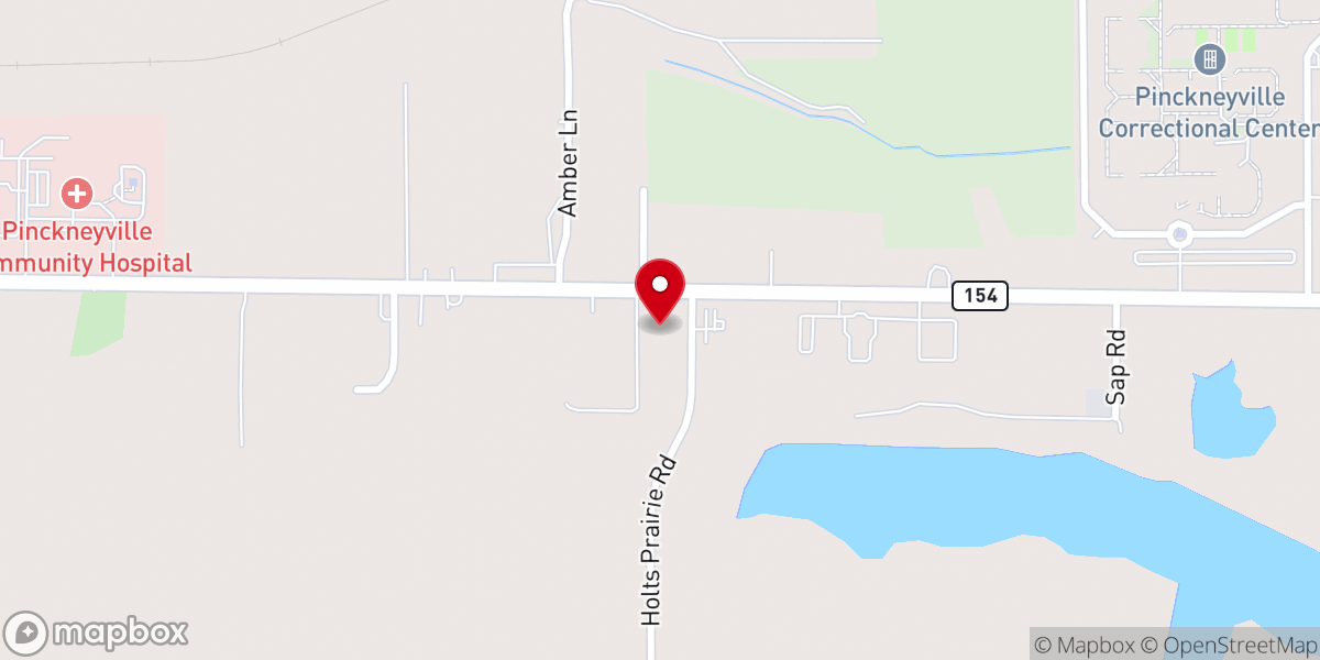 Map showing location of Holt's Prairie Baptist Church