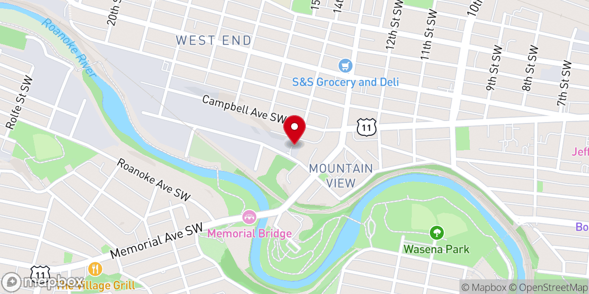 Map showing location of Dwelling Place Roanoke