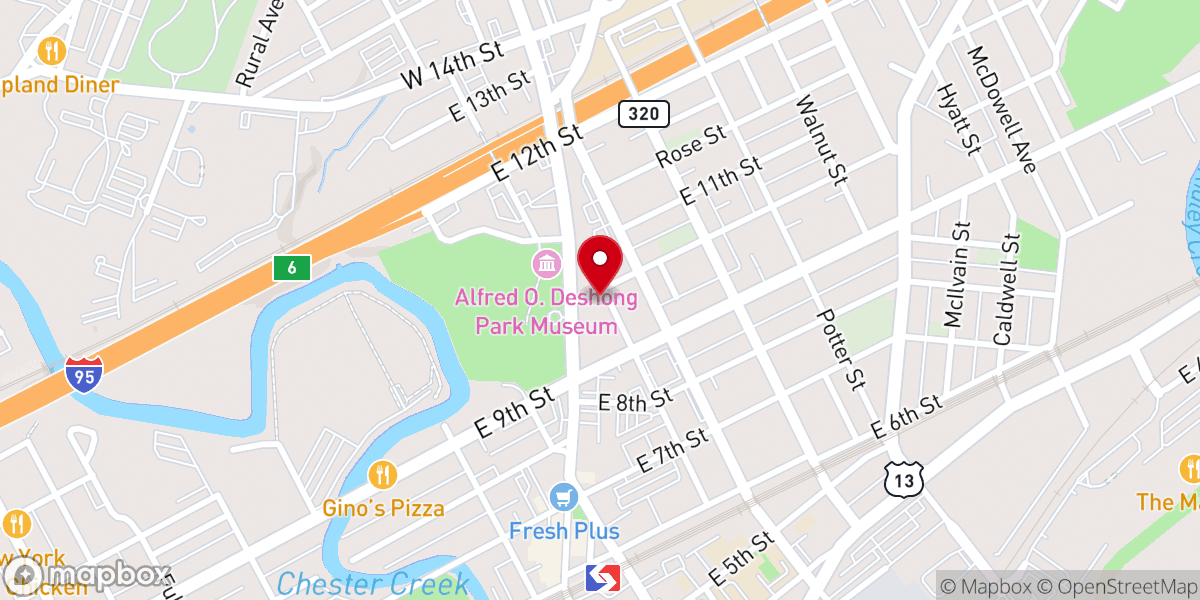 Map showing location of Iglesia Fe, Esperanza y Amor/ Faith, Hope & Love Church