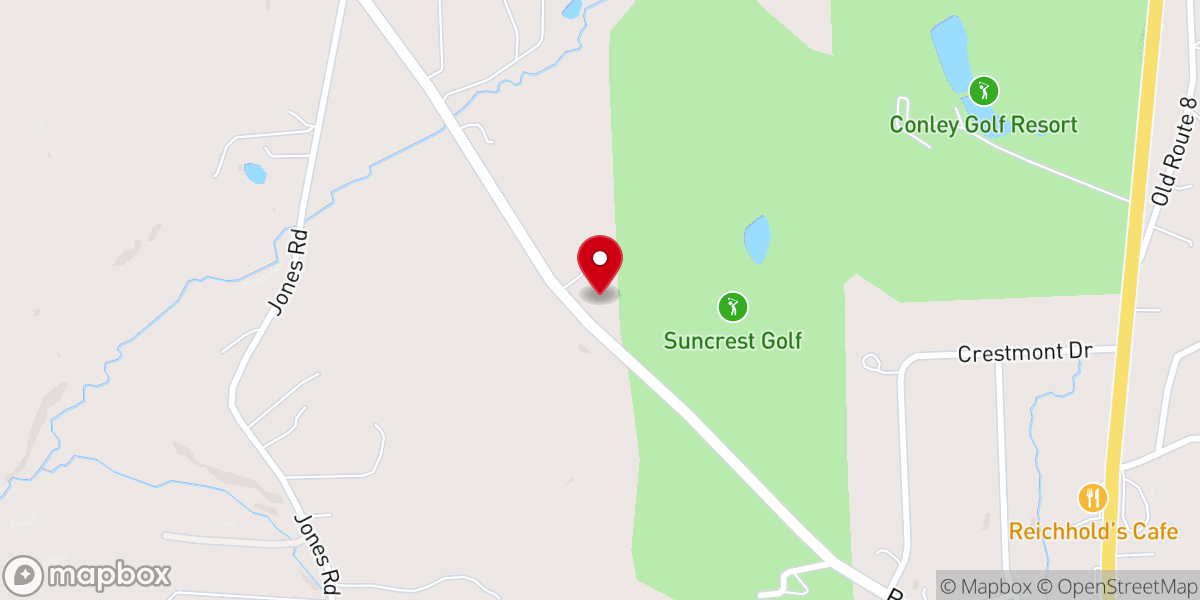 Map showing location of South Butler Assembly of God