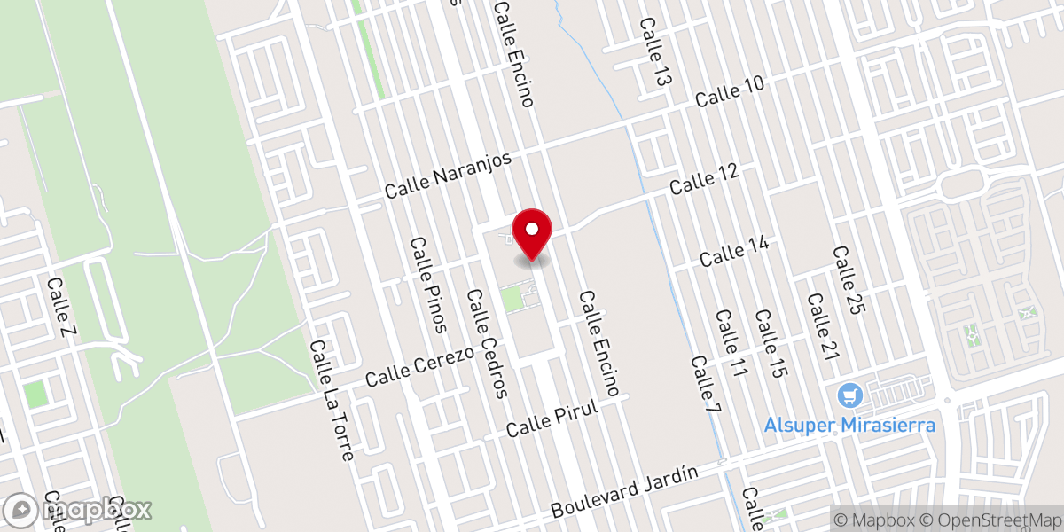 Map showing location of Parroquia San Felipe de Jesús T.O.R.
