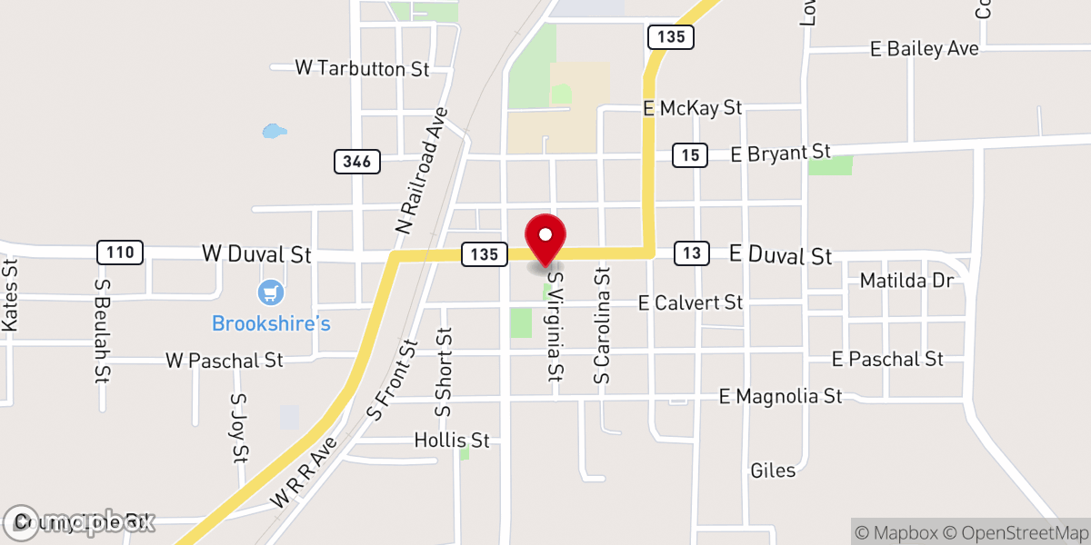 Map showing location of City of Troup