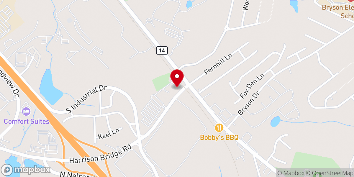Map showing location of Bethlehem Baptist Church