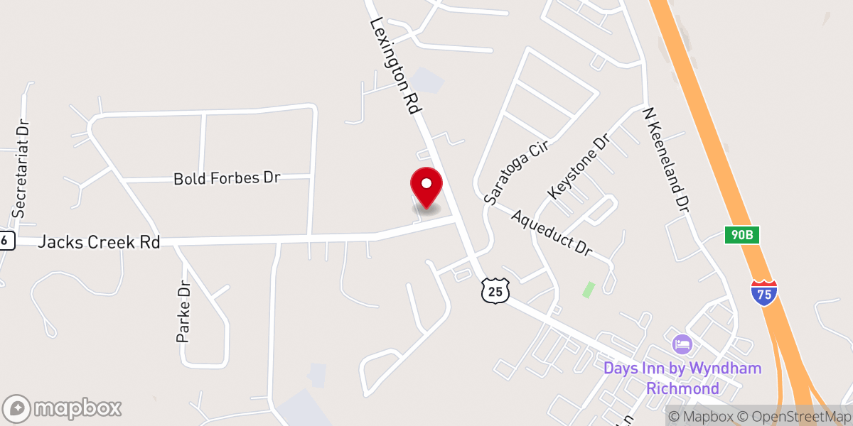 Map showing location of Trinity Missionary Baptist Church