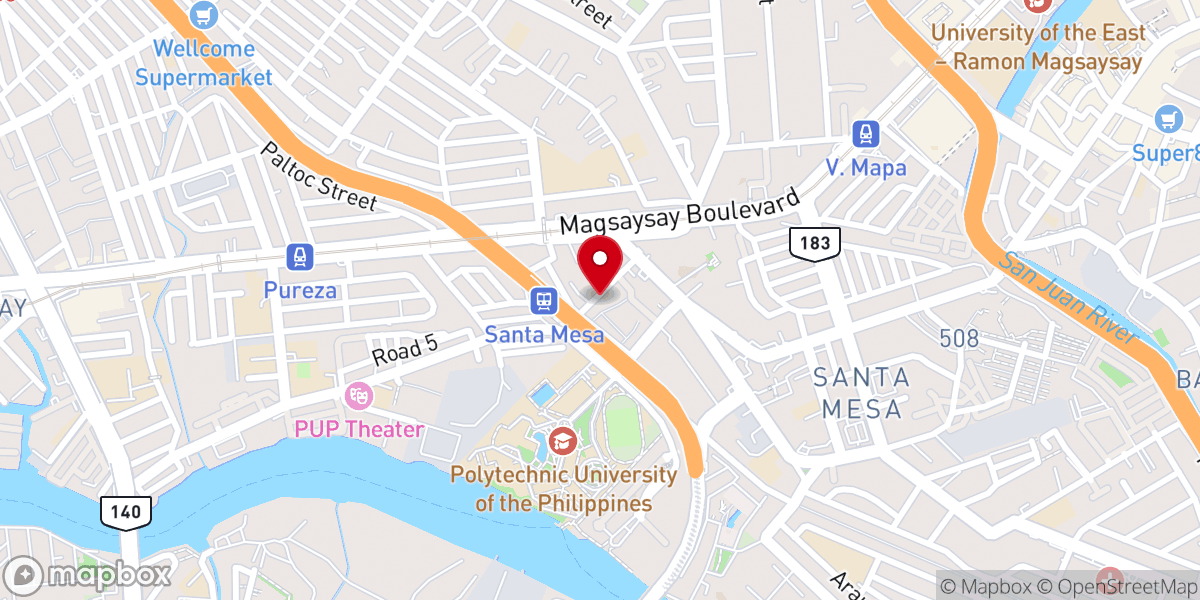 Map showing location of United Pentecostal Church - Santa Mesa, City of Manila