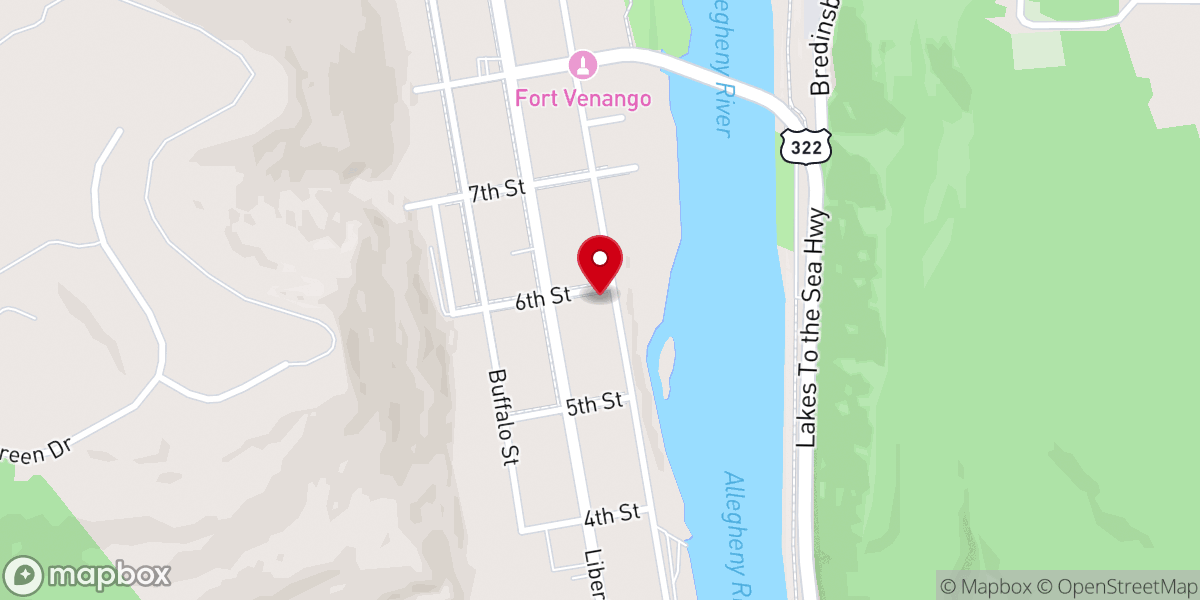 Map showing location of Trinity Orthodox Church