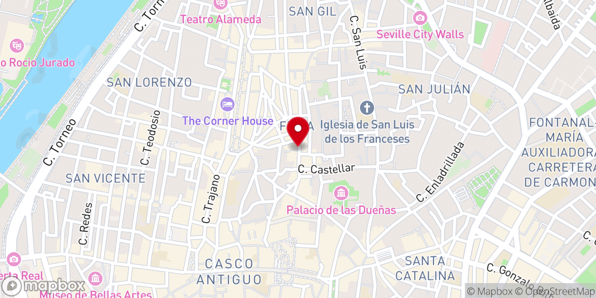 Map showing location of Capilla de Montesión