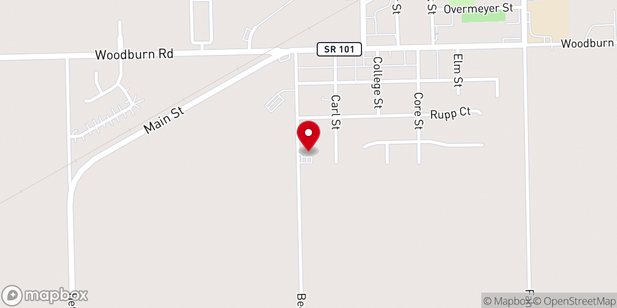 Map showing location of Westwood Fellowship