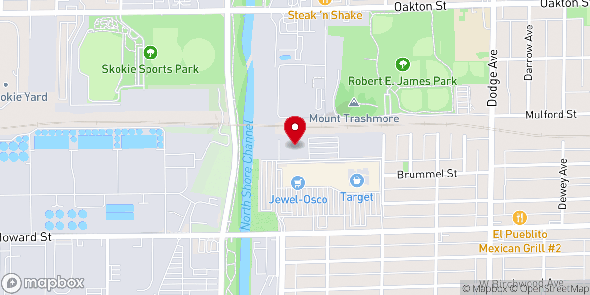 Map showing location of Vineyard Christian Church