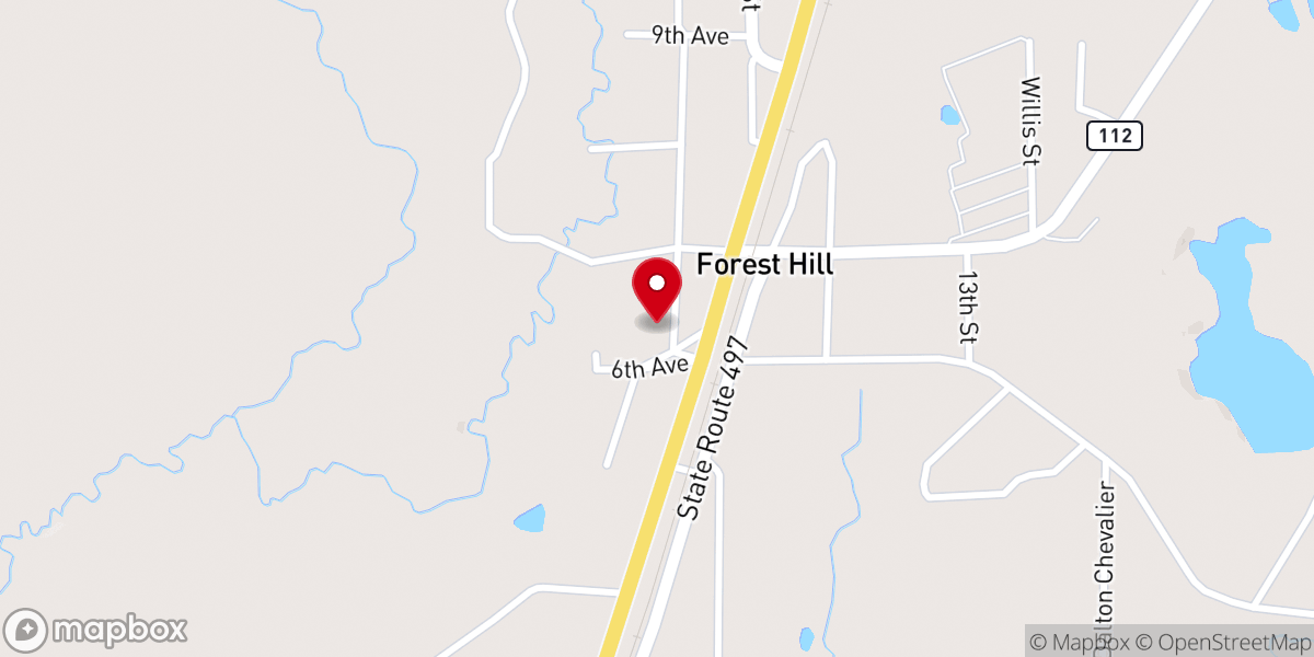 Map showing location of Forest Hill Baptist Church